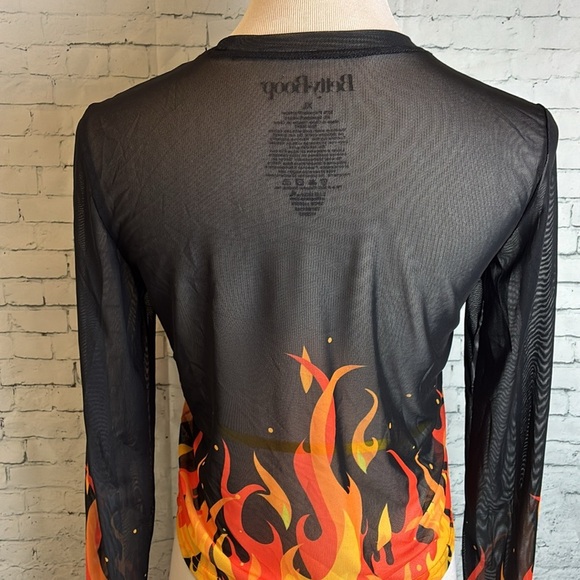 Betty Boop See Through Mesh Crop Top XL Goth Rocker Sexy Dark Princess Bikercore - Picture 12 of 15